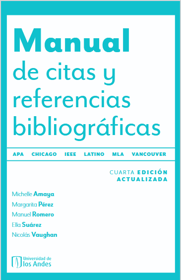 Portada MANUAL DE CITAS Y REFERENCIAS BIBLIOGRÁFICAS